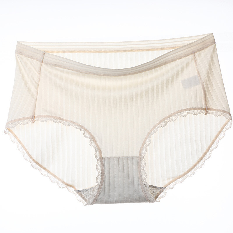 2Pcs Sheer Panties Striped Underwear See Through Knickers Briefs Lingerie Shorts
