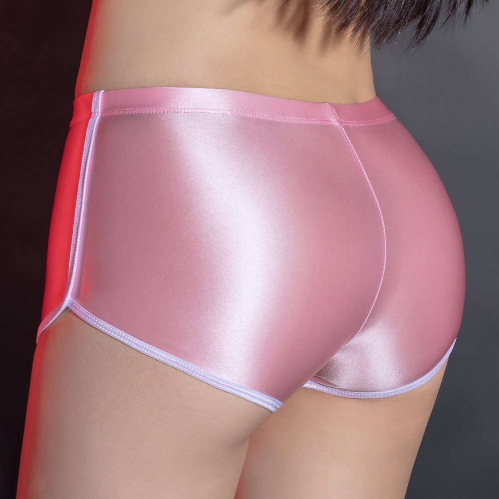 4pcs Womens Stretch Sports Shorts Yoga Fitness Boyshorts Oil Glossy Booty Shorts