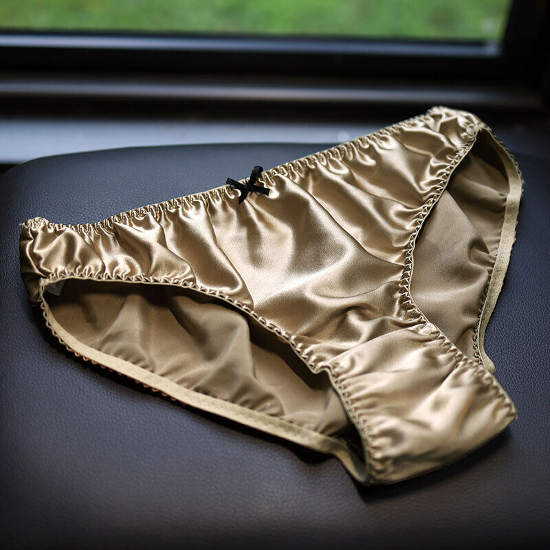 Womens New Silk Panties Hipsters Knickers Undies Drawers Underpants Bow Deco