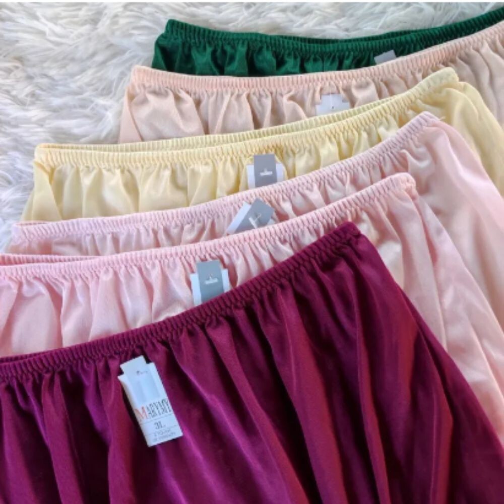 Granny Panties Underwear Nylon Silky Soft Brief Panty Size Plus Waist -48 ” x12