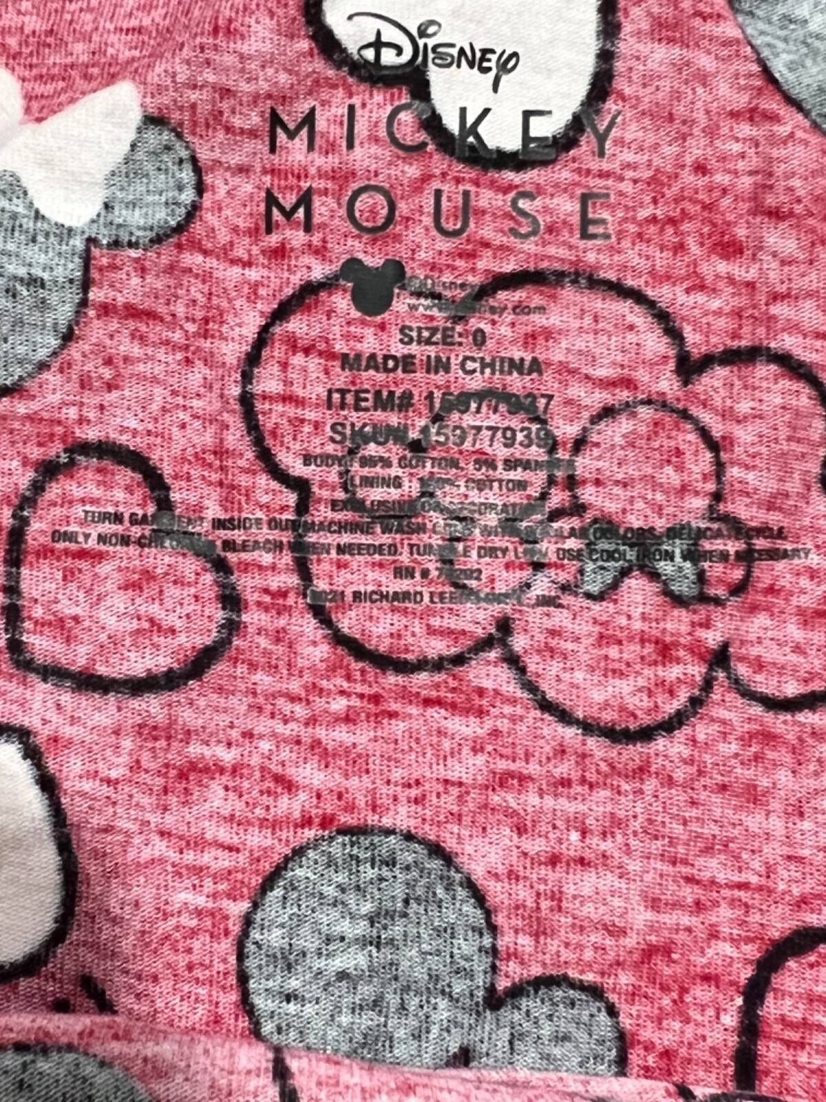 NWT TORRID Cheeky Pantie Underwear Sz 0-1-3 red Mickey Mouse Hearts