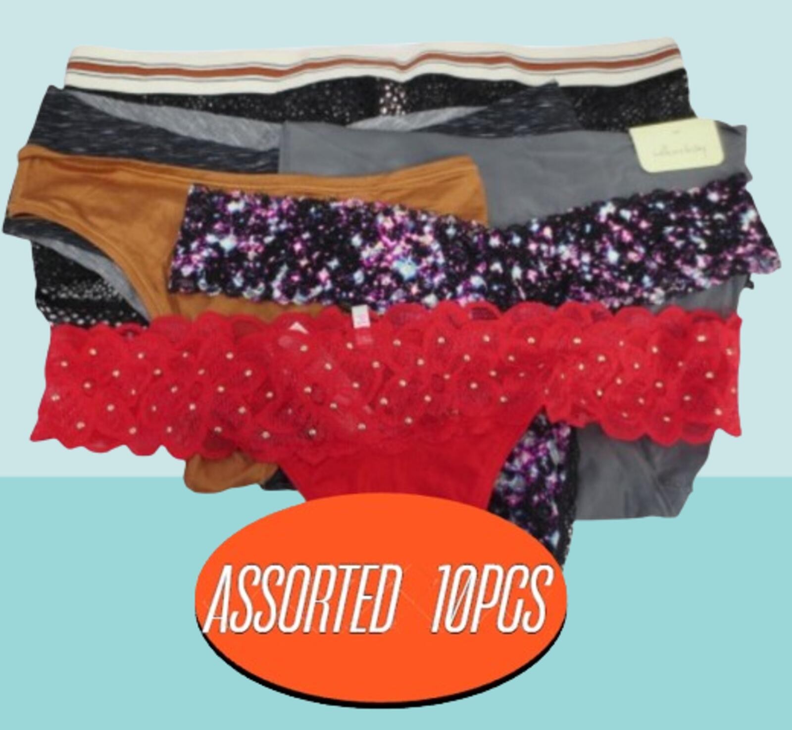 VICTORIA’S SECRET & PINK PANTIES ASSORTED STYLES NWT SIZE: M 10PCS SET
