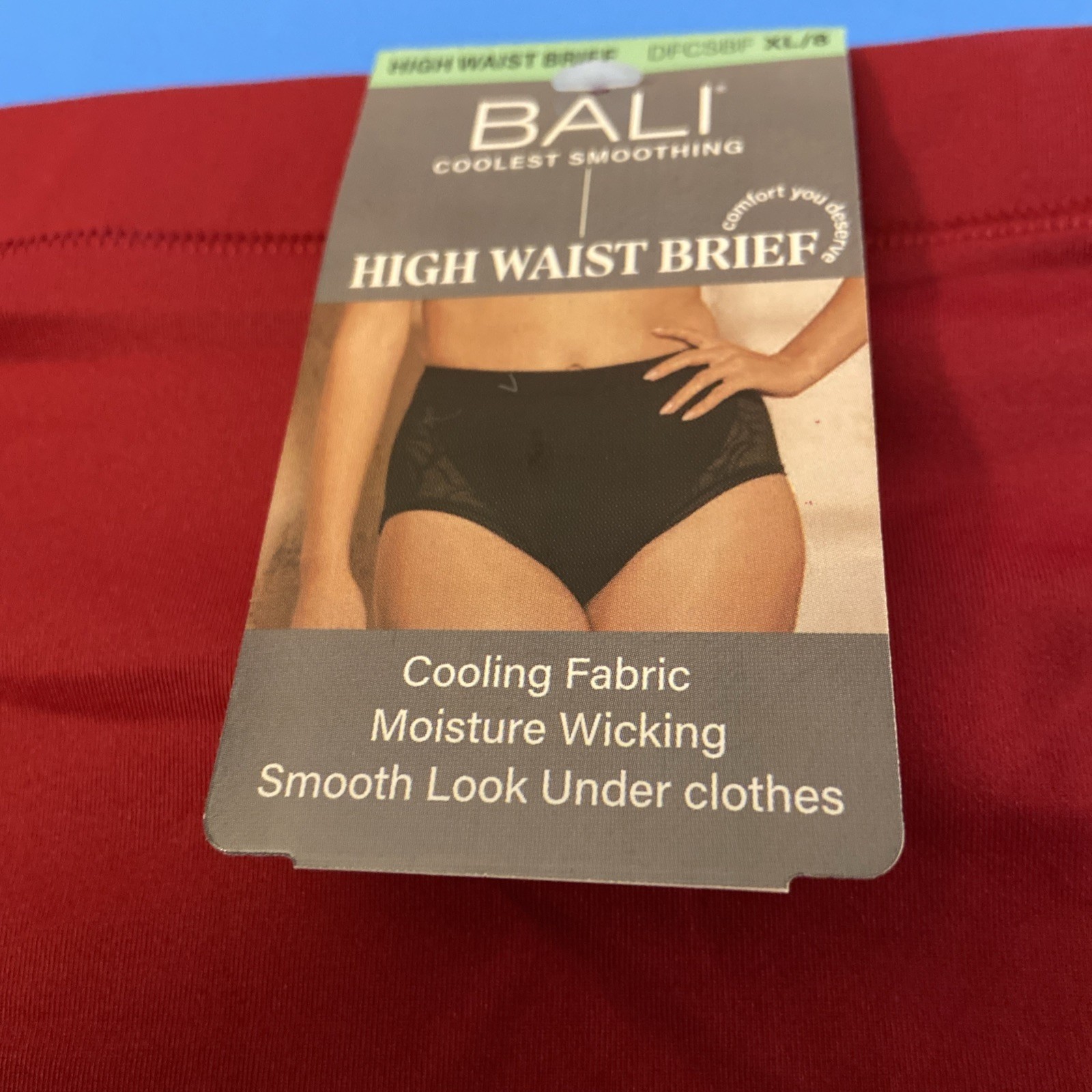 Bali Burgundy High Waist Brief /EXTRA LARGE / Size 8