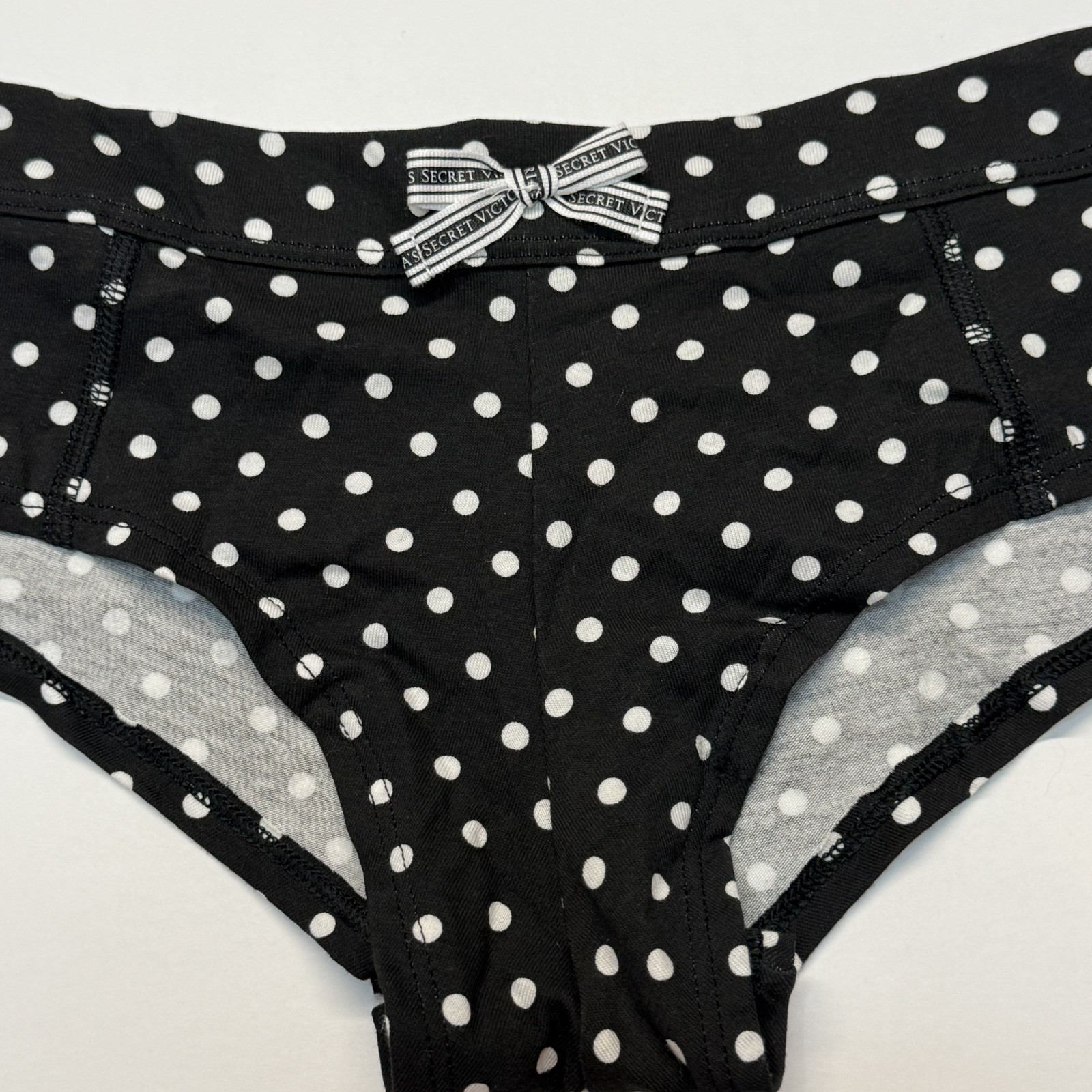 NEW Vintage 2016 Victoria’s Secret Polka Dot Cheekini Cotton Panties Size MEDIUM
