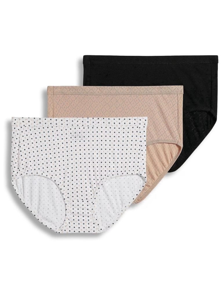 Jockey Elance Breathe Cotton French Panties Sz 5,5 COUNT Basics/Dot OPEN PKGE LN