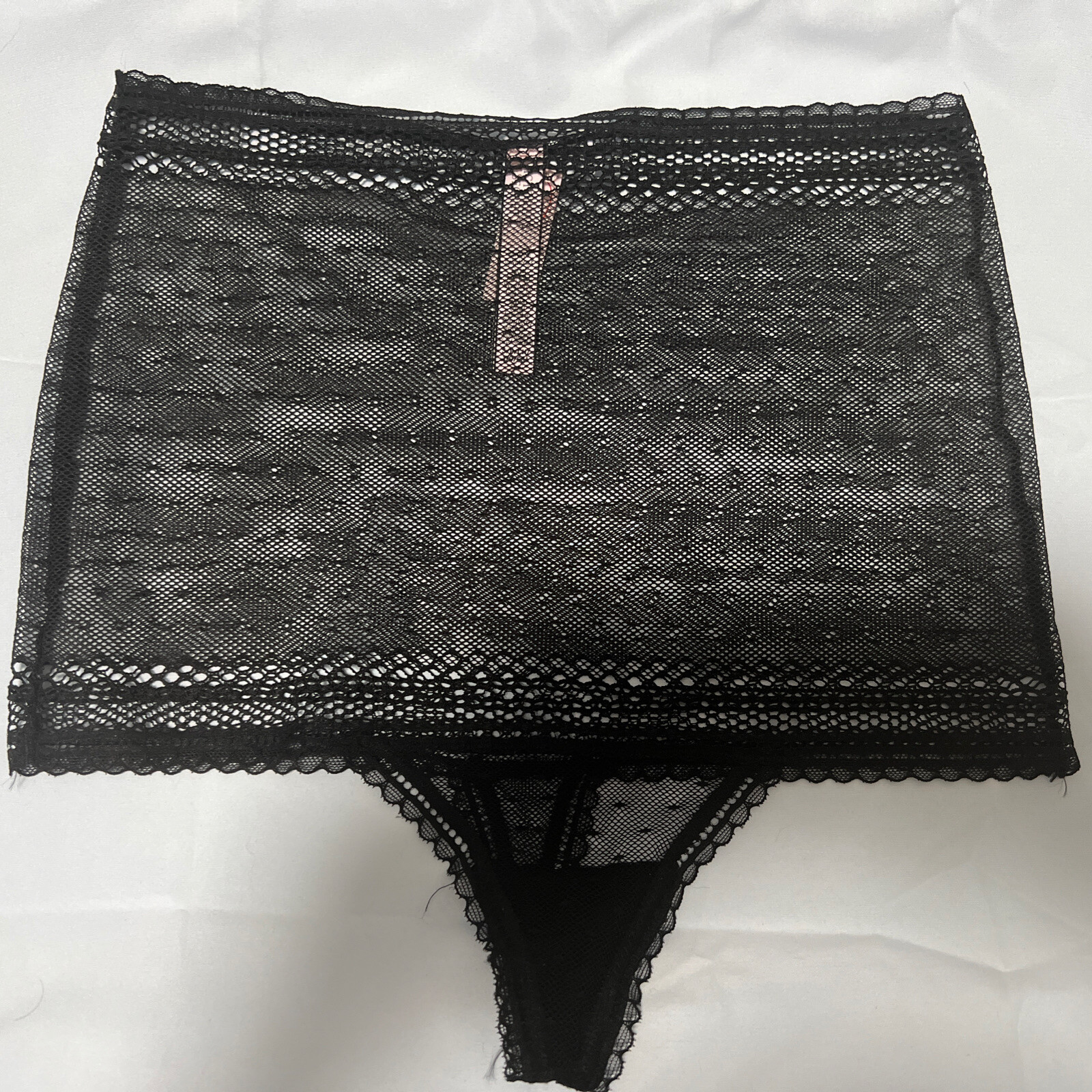 Victorias Secret New Black Incredible High Waist Lace Thong S