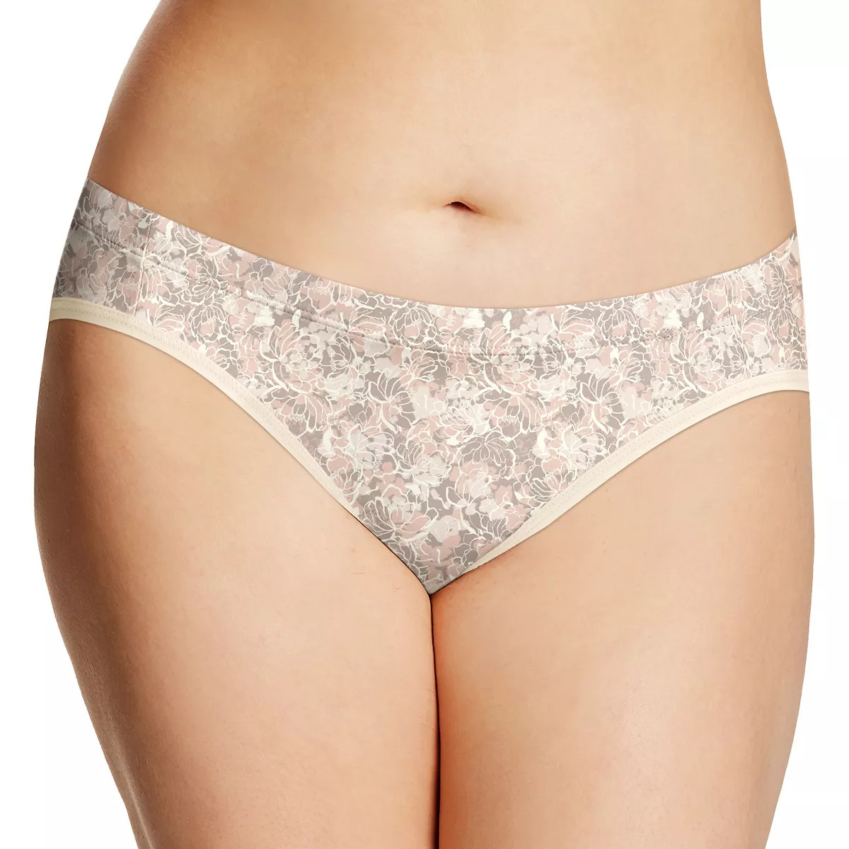 Barely There by Maidenform Invisible Look Batik Blossoms Floral Bikini Size 7/L