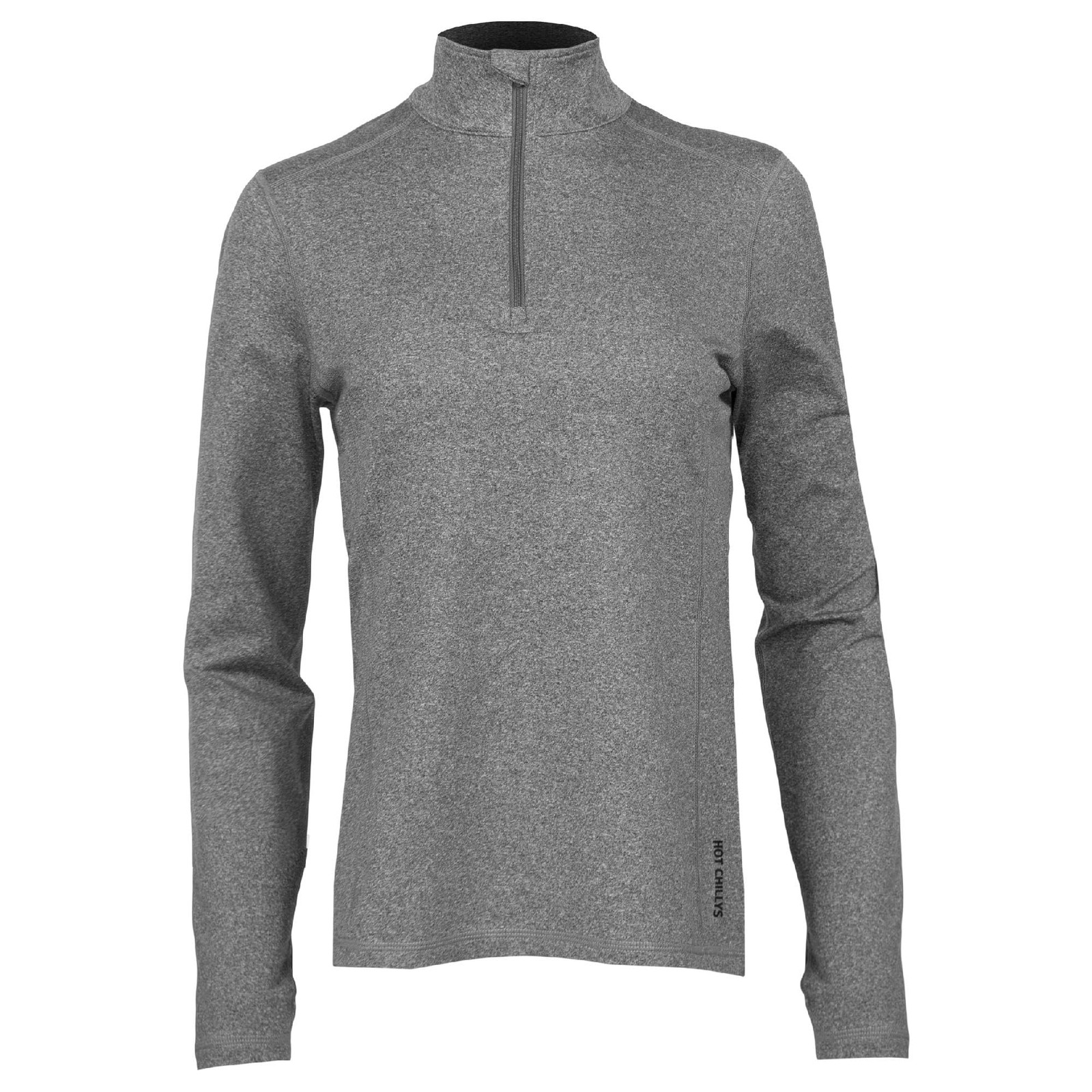 Women’s Micro-Elite Chamois Solid Zip-T Midweight Body Fit Base Layer, Granit…