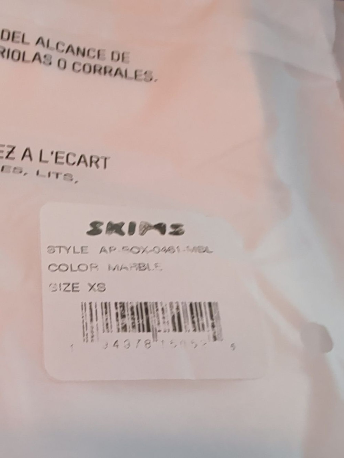 SKIMS Marble Color Label Pack – White and Pale Pink Tones