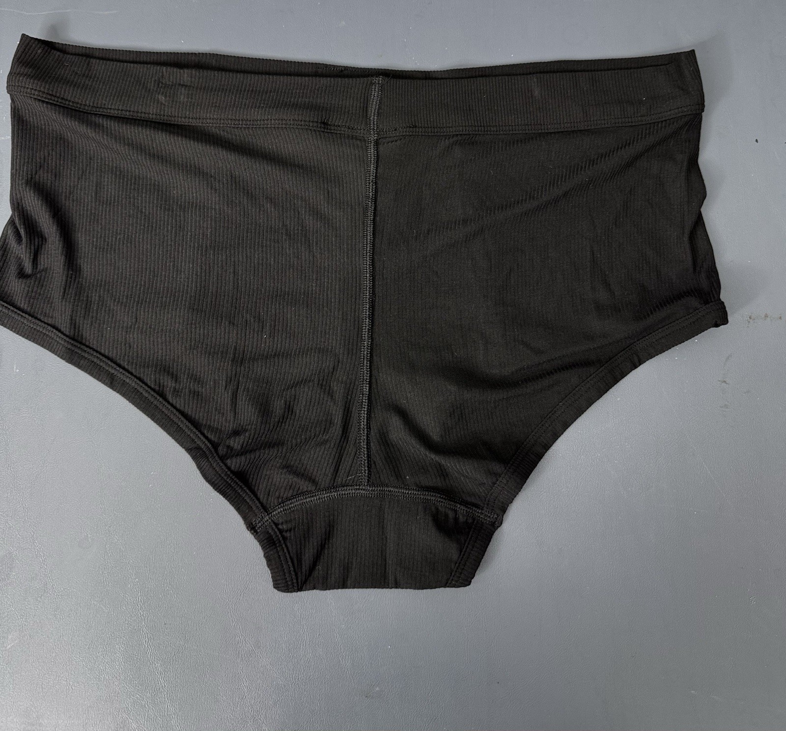 Adidas Women’s Sz XXL Black Ribbed Boy Short Underwear Flex Fit