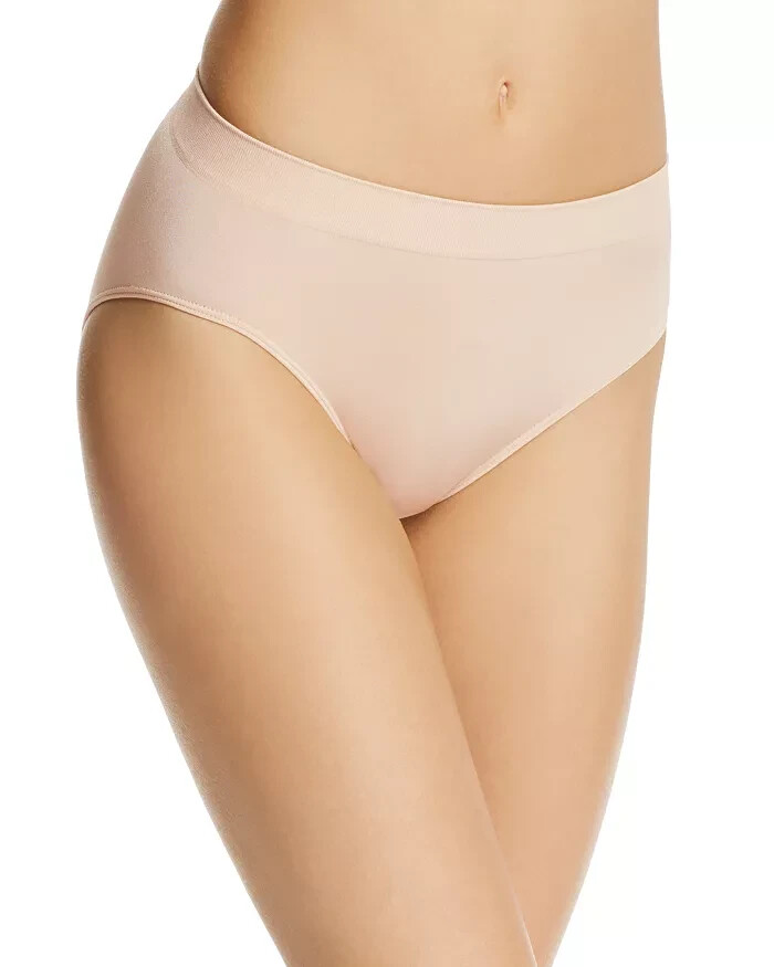 Wacoal L139242 B-Smooth Rose Dust Seamless Hi-Cut Brief Panty Women’s Size L