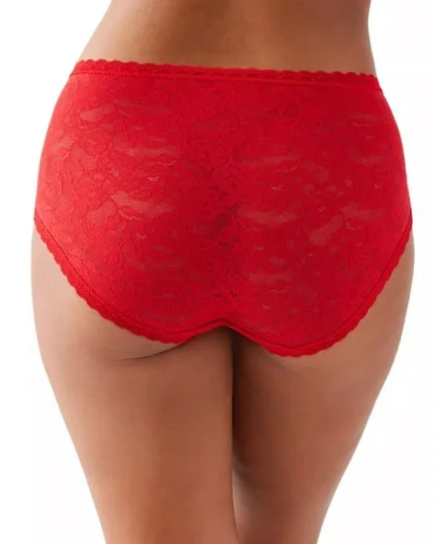 Wacoal Women’s Halo Lace Full Brief Panty in Almost Red (870405) | Size S , NWT
