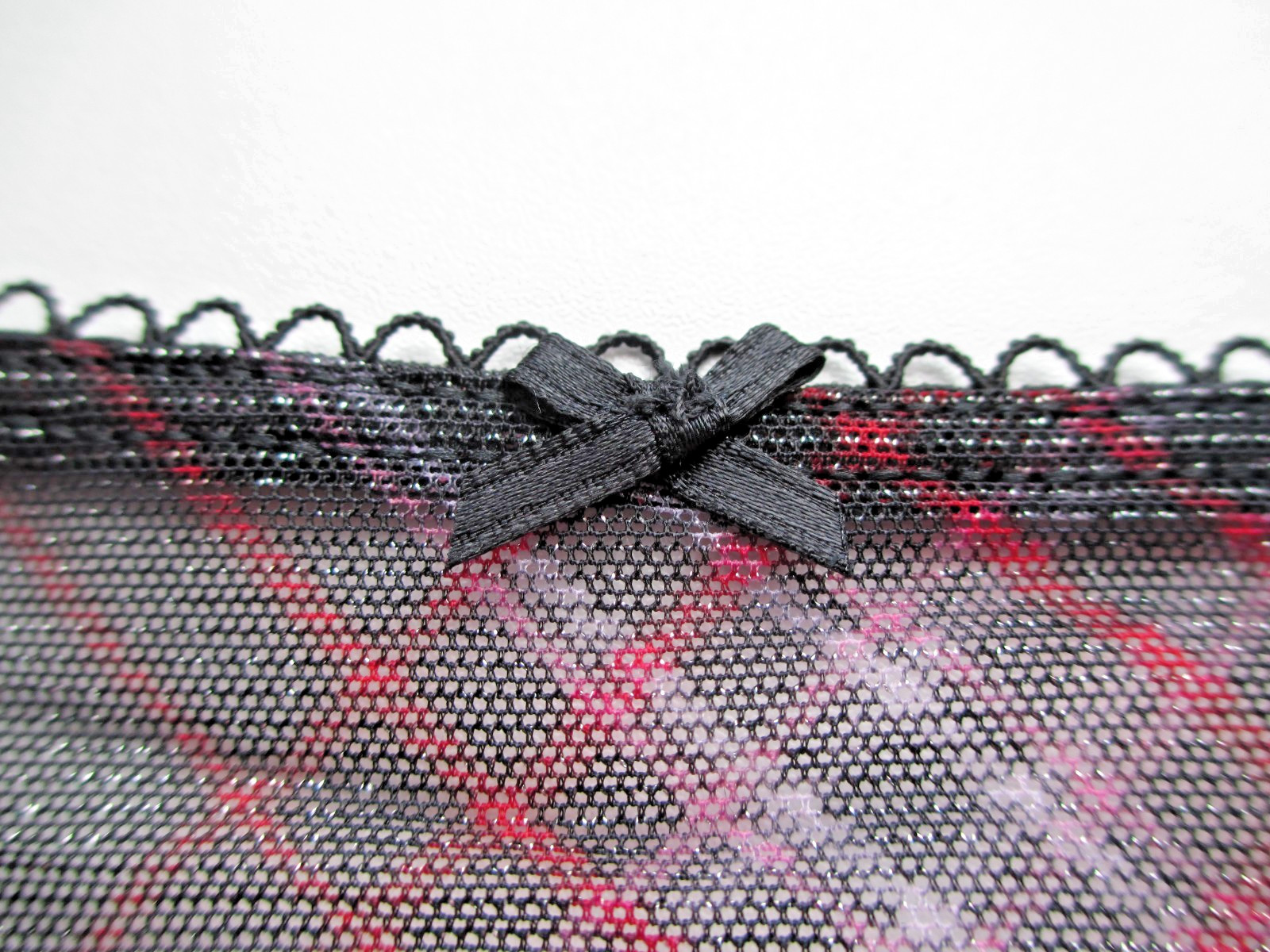 VICTORIA’S SECRET Cheeky Panty S M L XL Black Plaid NWT Mesh Shine FREE SHIP 4+