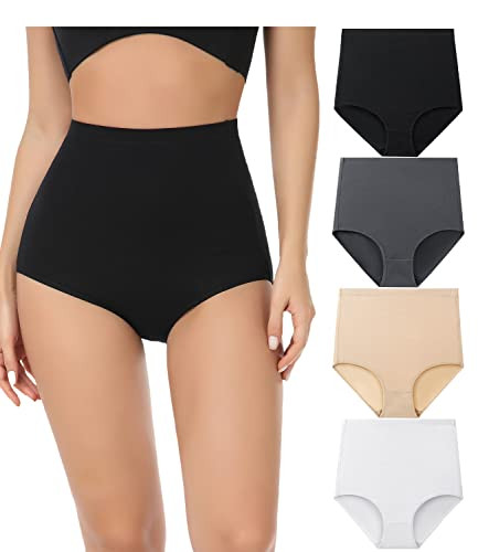 wirarpa Women’s Underwear Cotton Super High Waisted Briefs Stretch Full Coverage