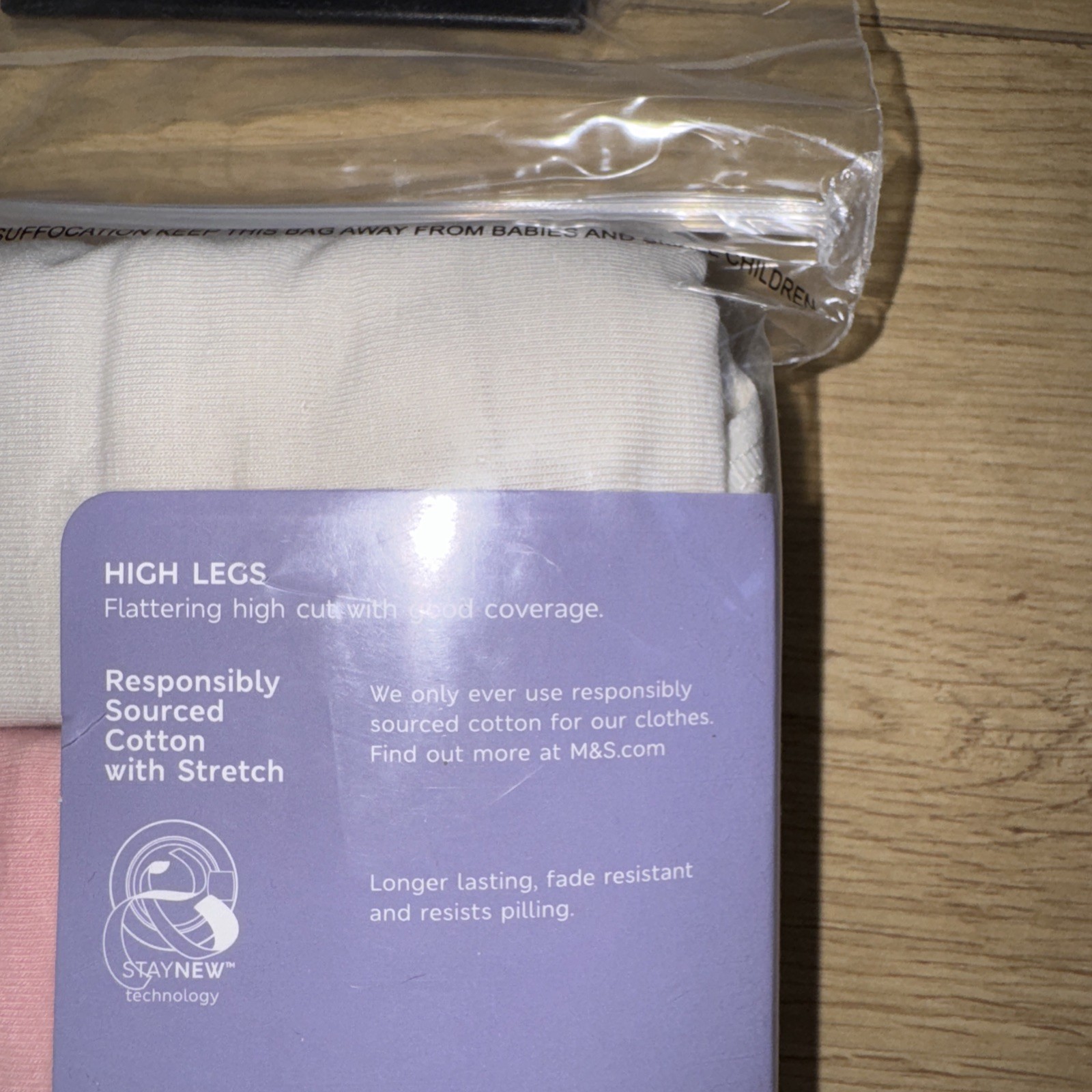 M&S High legs 4 pack of pants Size 28 New Cotton with stretch BNIP