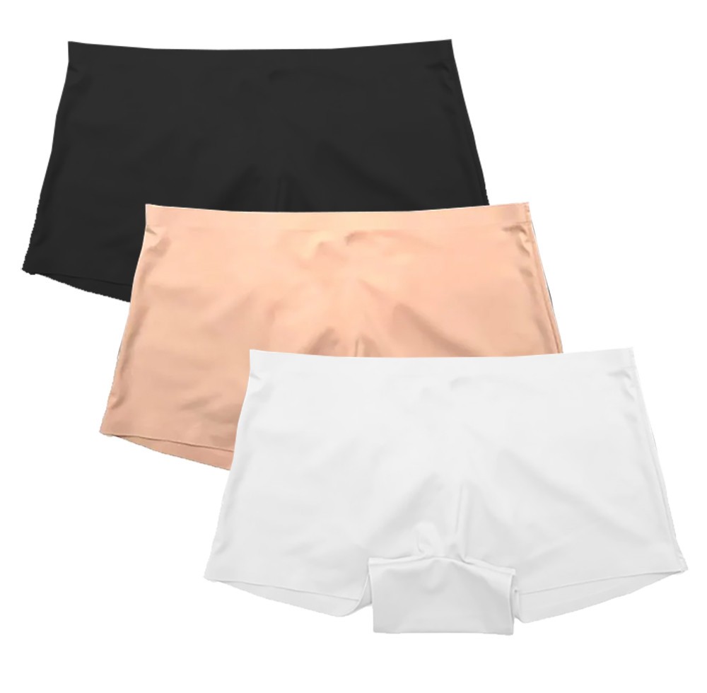 Women’s Stretch Solid Boyshorts Assorted Laser Cut Smooth Boxer Briefs 12 Pack