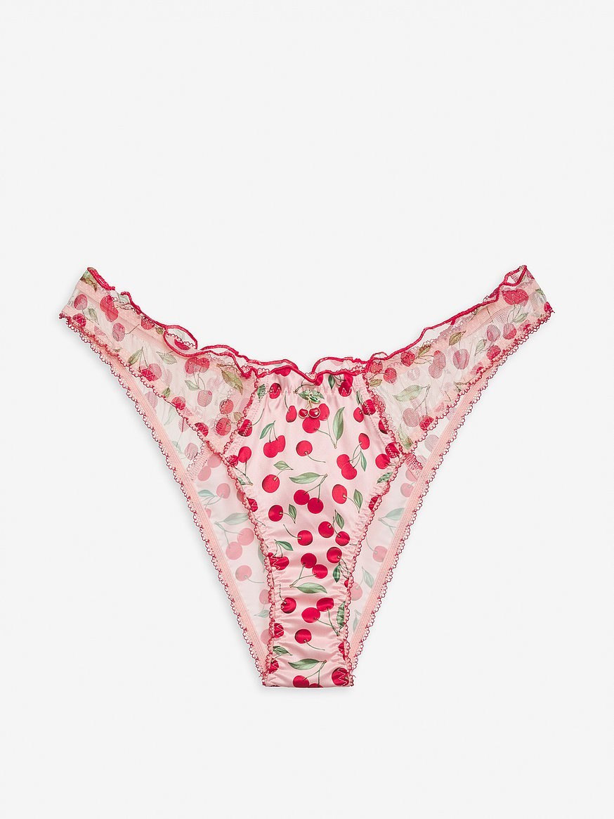 For Love And Lemons Perrie Bikini Panty Cherry Red NWT XS Cherry Charm