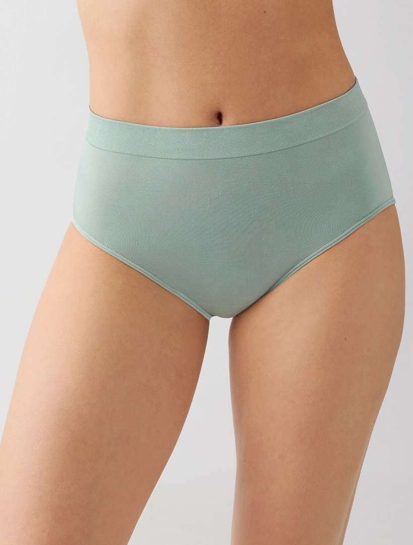 Wacoal 2XL (Size 9) B-Smooth Full Seamless Brief Panty NWOT 838175 Green