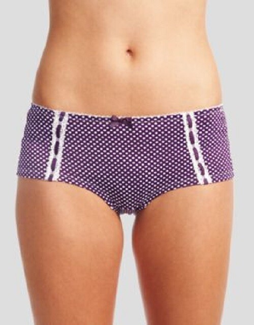 FIGLEAVES MATERNITY SHORT BRIEF Midnight Grace Lily Bliss Purple Spot NEW