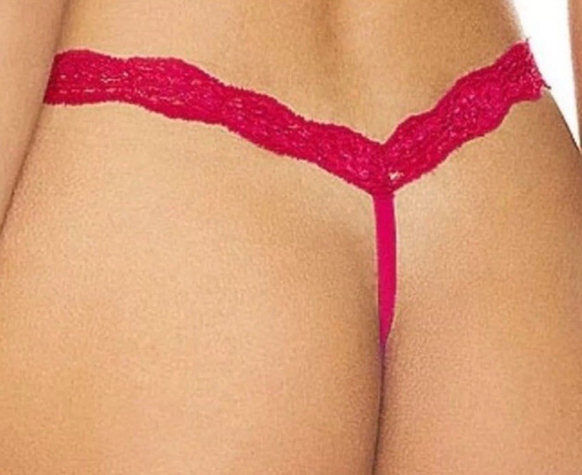 NWT Free People x We Are HAH T String Me a Thong Panties XL Siren Red
