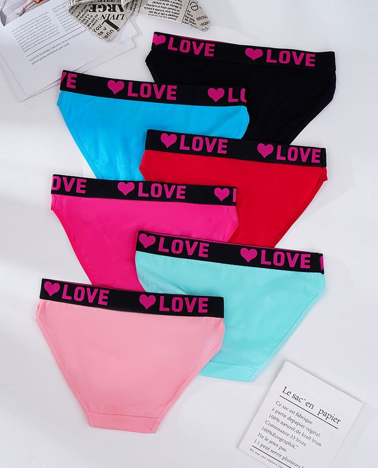 12pcs Style Ladies Medium Waist Cotton Underwear Casual Sports Soft Daily Pantie