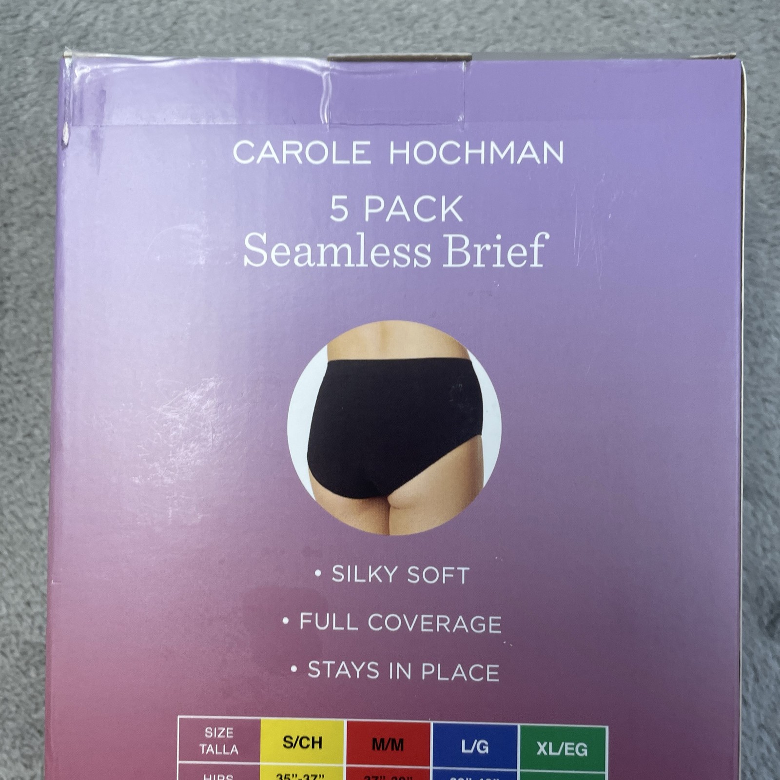 Carole Hochman Women’s XL Seamless Brief Black e0413