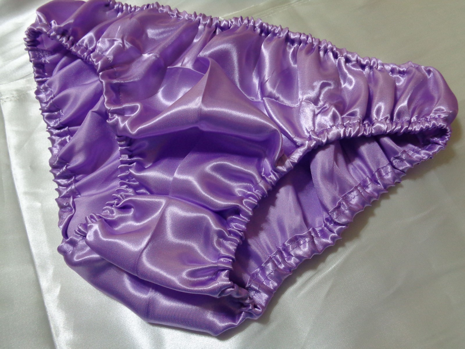 adult sissy purple frilly men satin bikini panties bloomer dress-up 34-47