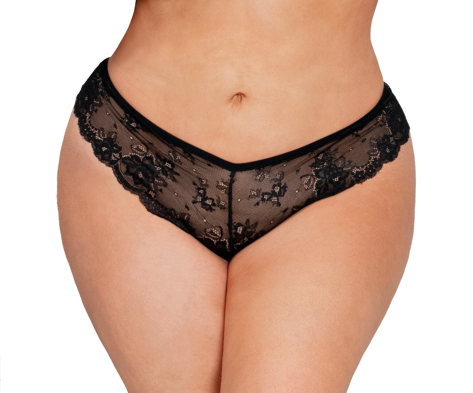 Plus Size Sexy Thong With Butterfly Applique Back