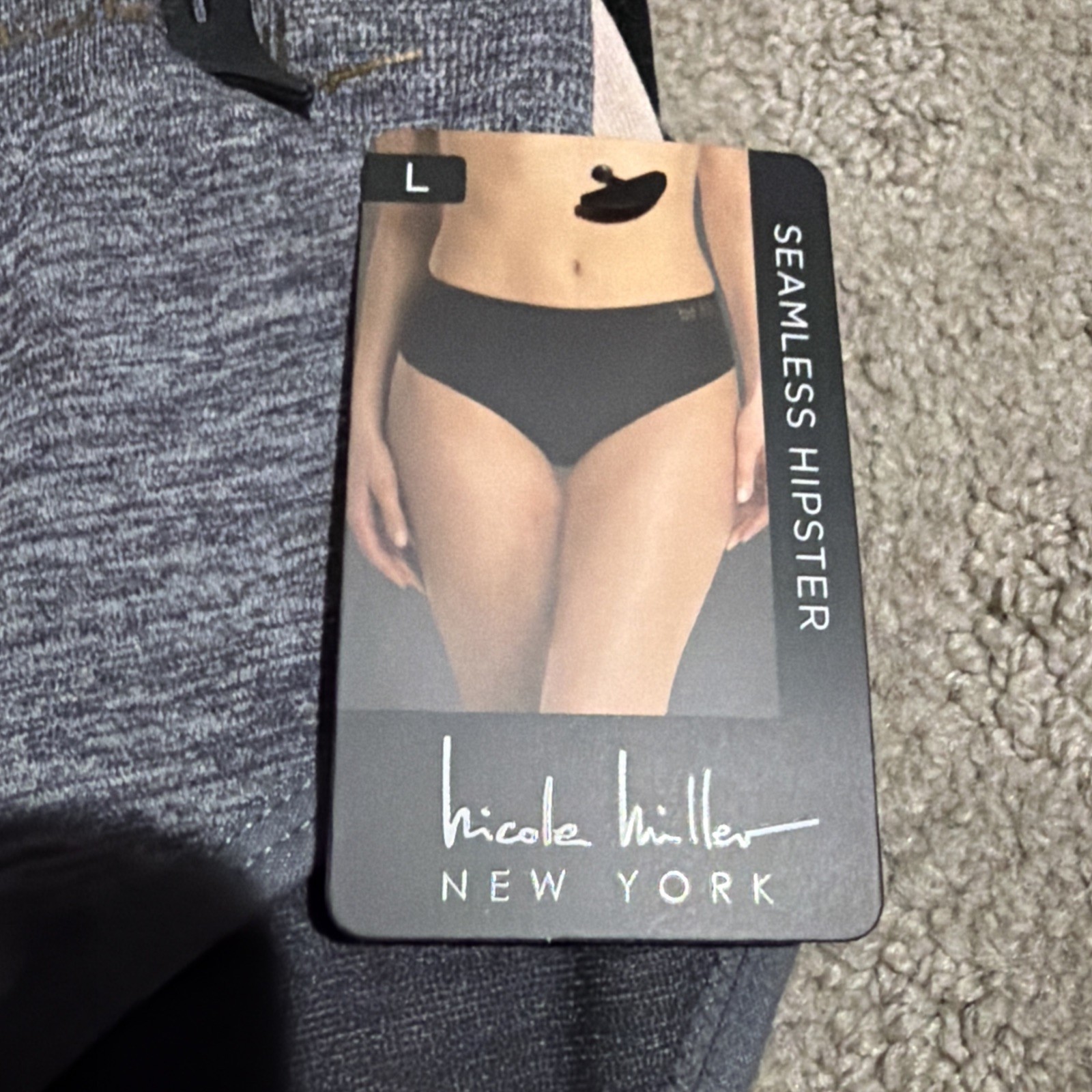 Nicole Miller 5pk Multicolor 4-Way Stretch Seamless Hipster Panties. Sz L. NWT!
