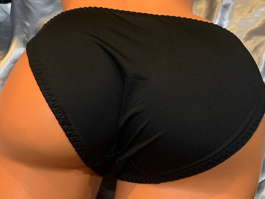 black string bikini panties crystal flowers Daddy brat submissive kink sz M