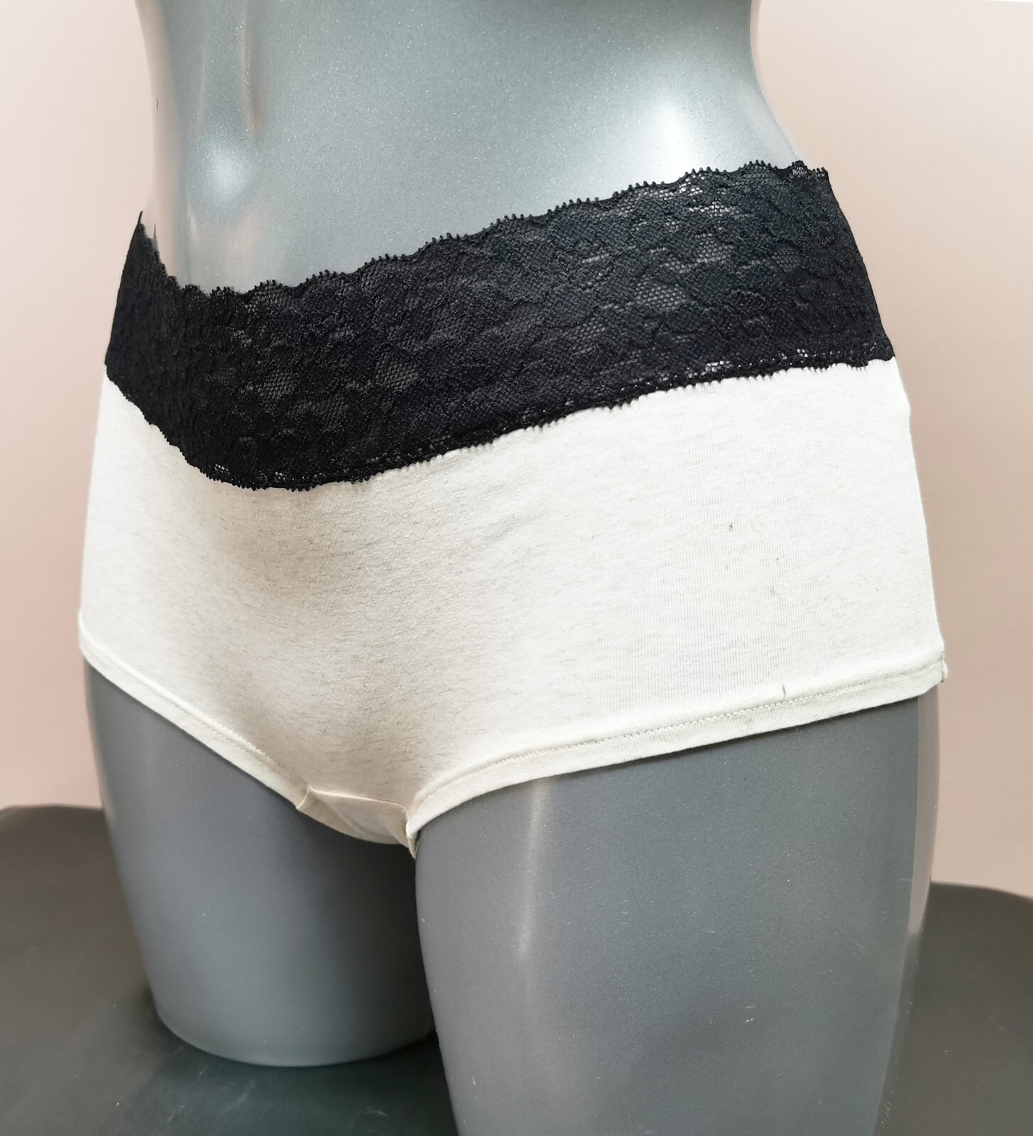 La Senza Sexy Oatmeal Contrast Lace Trim Sortie Knickers Size XS to XL (070622)