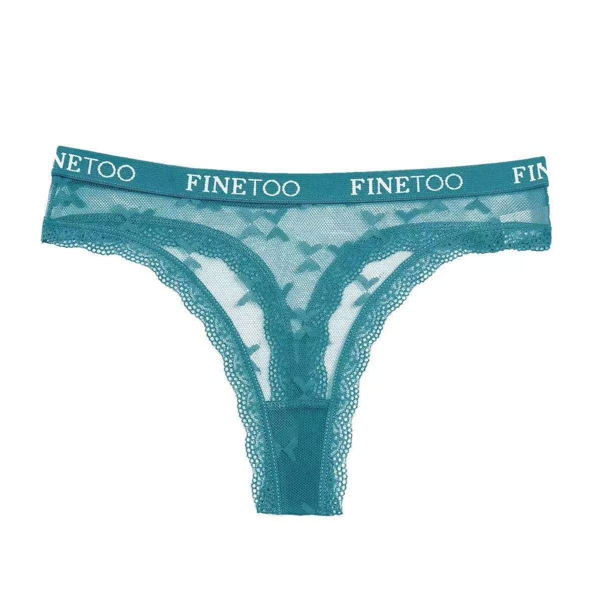 6-pack Lot Sexy Womens Sheer Panties Briefs Lace Trim Lingeries Thong Underwear