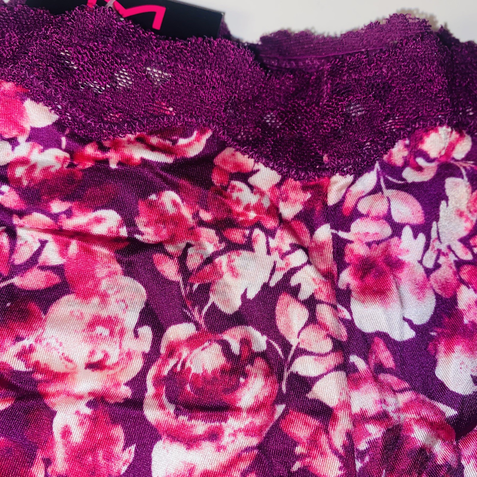 NEW Maidenform Luxurious Lace Sexy Must Have Lacey Hipster 2XL/9 Purple Floral