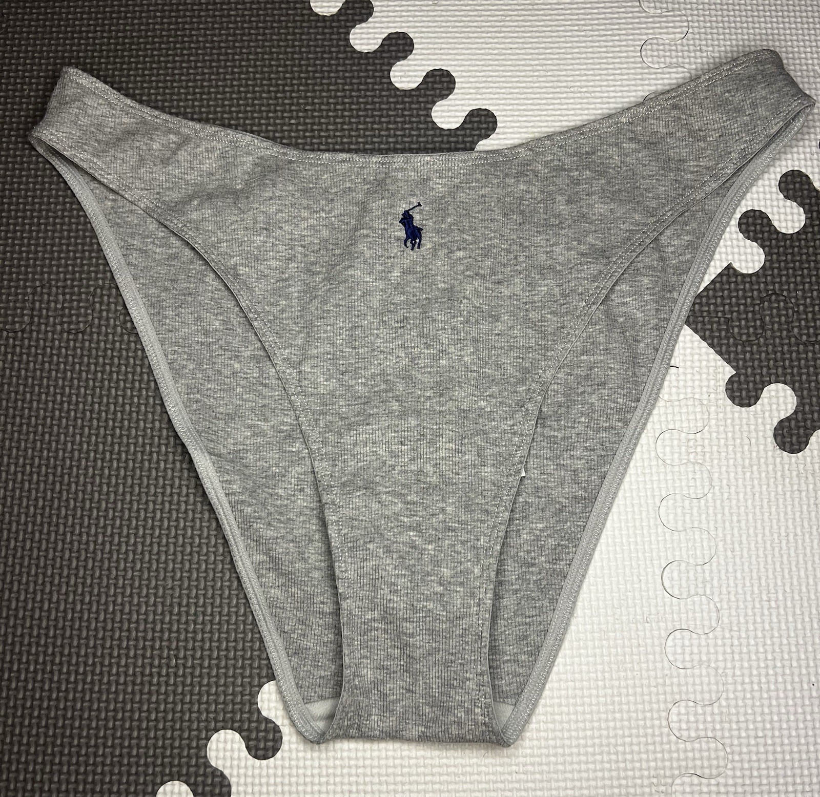 Polo by Ralph Lauren Women’s Underwear, Knickers, Cotton, Grey, Size L, New