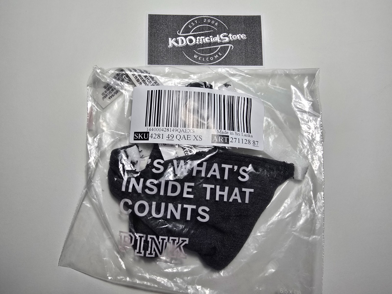 XS Victoria’s Secret PINK Logo Cotton Scoop Thong Panties Underwear Charcoal Gr
