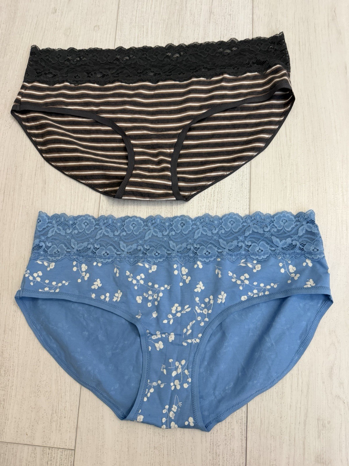 PACT Lot of 3 Lace Briefs Panties Sz XL Organic Cotton