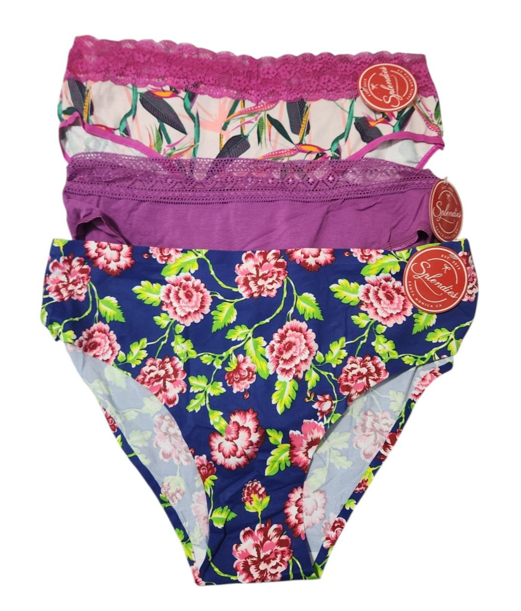 Splendies Womens 2X 3-Pack Bikini Underwear Panty Variety Apresuni