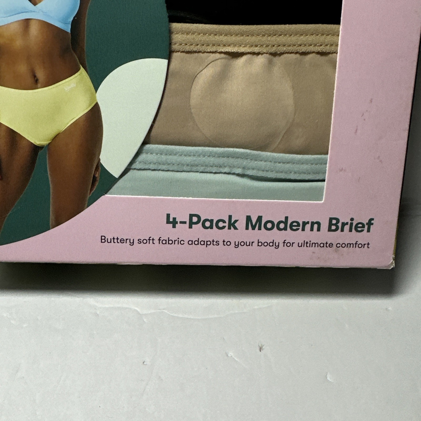 Kindly Yours So Comfy Brief Underwear 4-Pack 3XL (22)Dot Stripe,Surf,Nude,Black