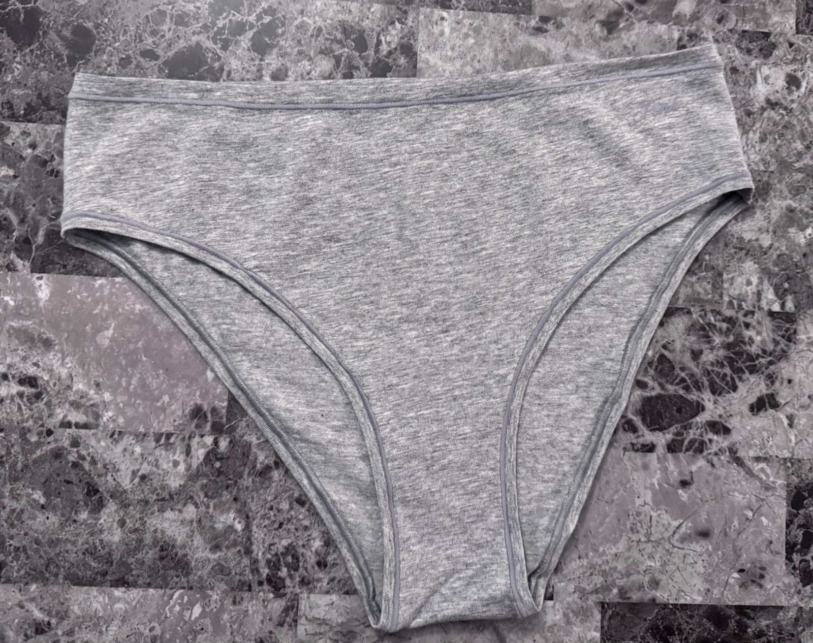 NWOT VICTORIA’S SECRET PINK XL HEATHER GRAY COTTON MODAL ELASTANE CHEEKY PANTIES
