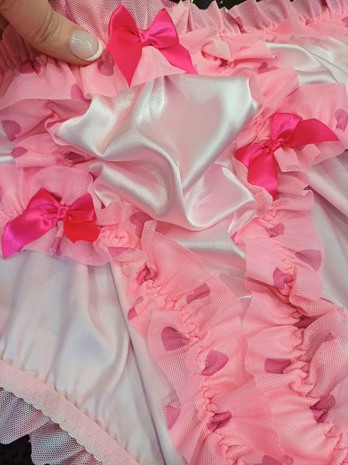 Vintage Style Sissy Silk Satin French Frilly Knickers CD TV Panties 3XL UK 22