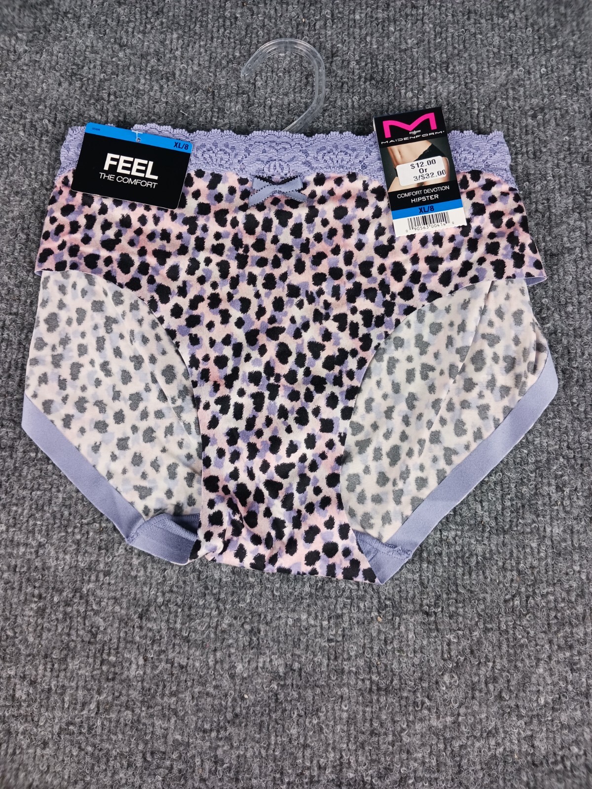 4 PACK MIXED LOT MAIDENFORM HIPSTER MULTI STYLES OF HIPSTER EXTRA LARGE 8