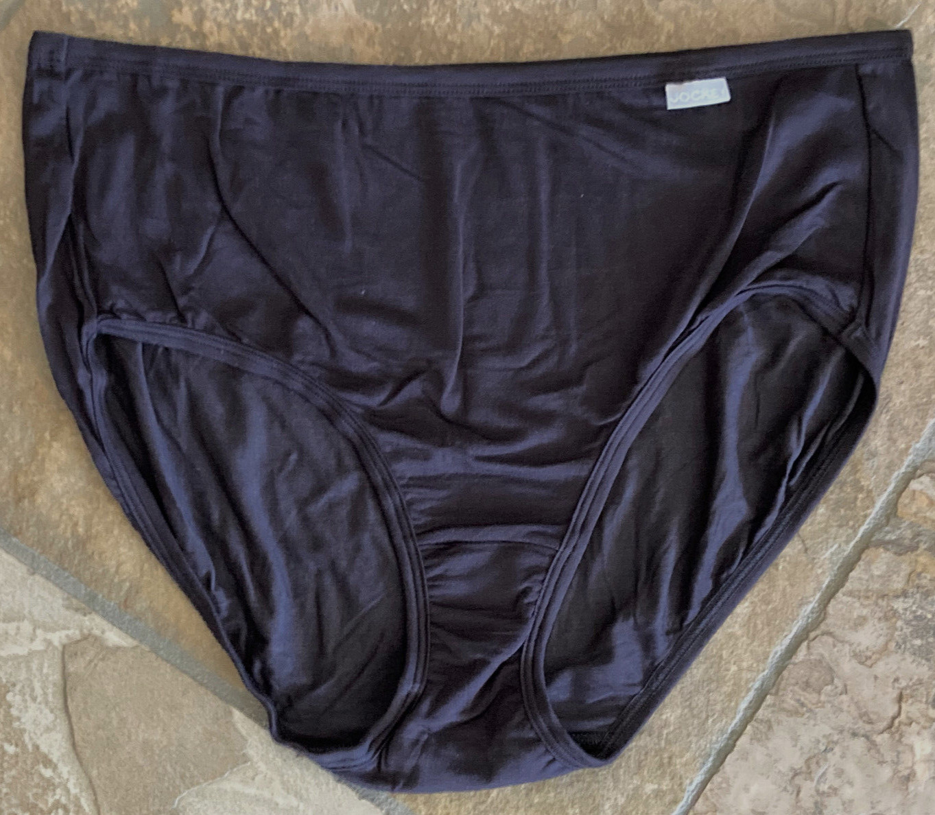 Jockey Size 6 Black Super Soft Elance Hi Cut Modal Blend Panty NWOT
