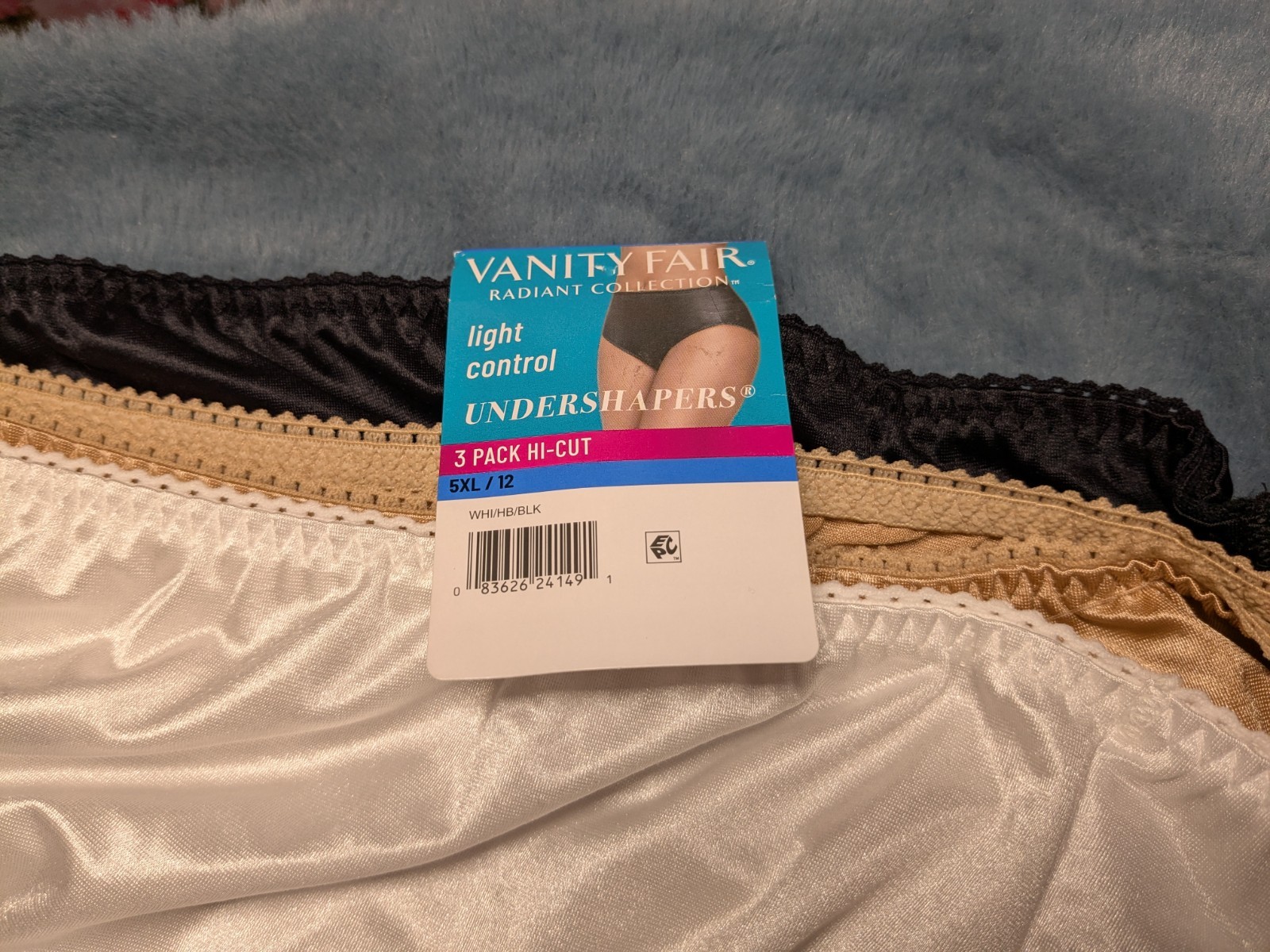 Vanity Fair Radiant 3-Pk HI-CUT Light Control Undershapers Panties 3 Color 5X/12