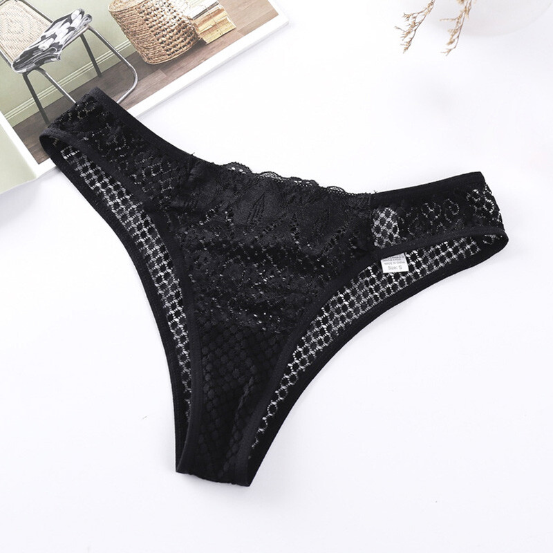 4-Pack Lot Sexy Womens Ladies Panties Underwear Lace Sheer Briefs Intimates Set