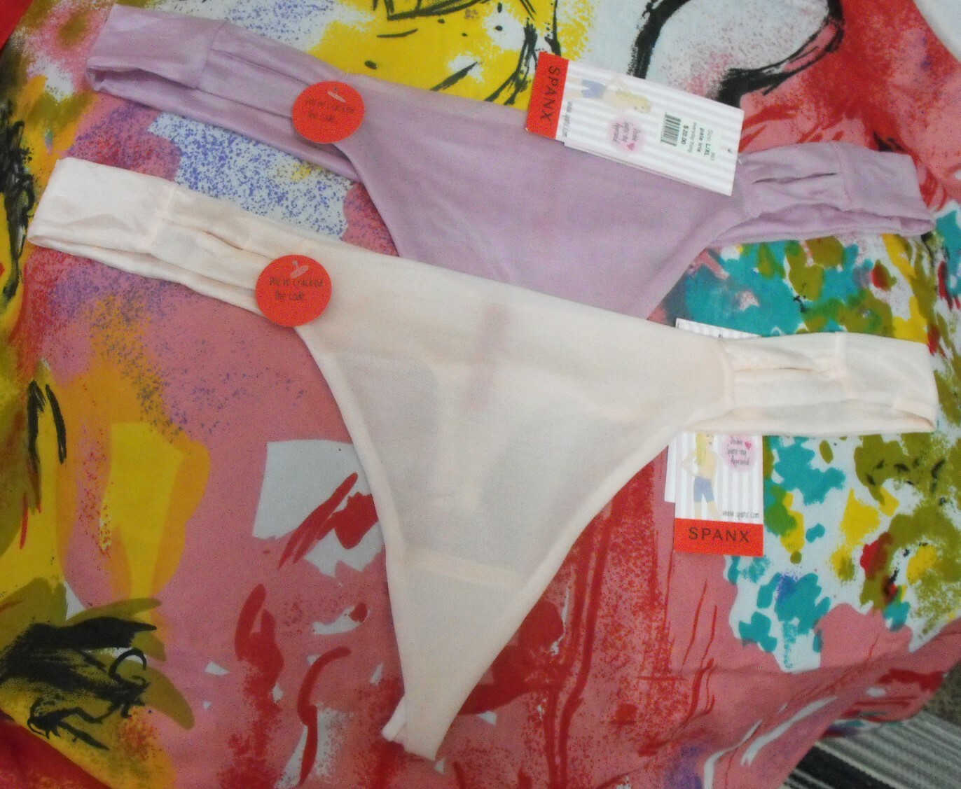 2 NEW SPANX SKINNY BRITCHES 993 PI/PURE EVERYDAY THONG PANTIES L/XL