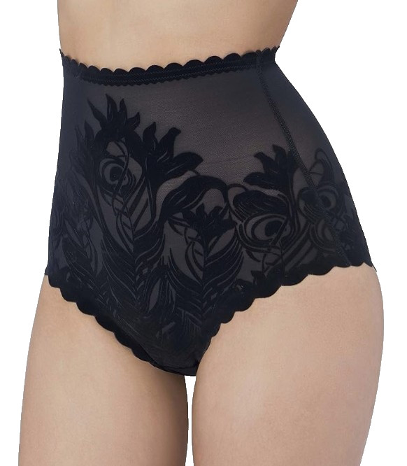 Triumph Magic Boost Black Velvet High Waist Briefs 14 Large Panties Knickers
