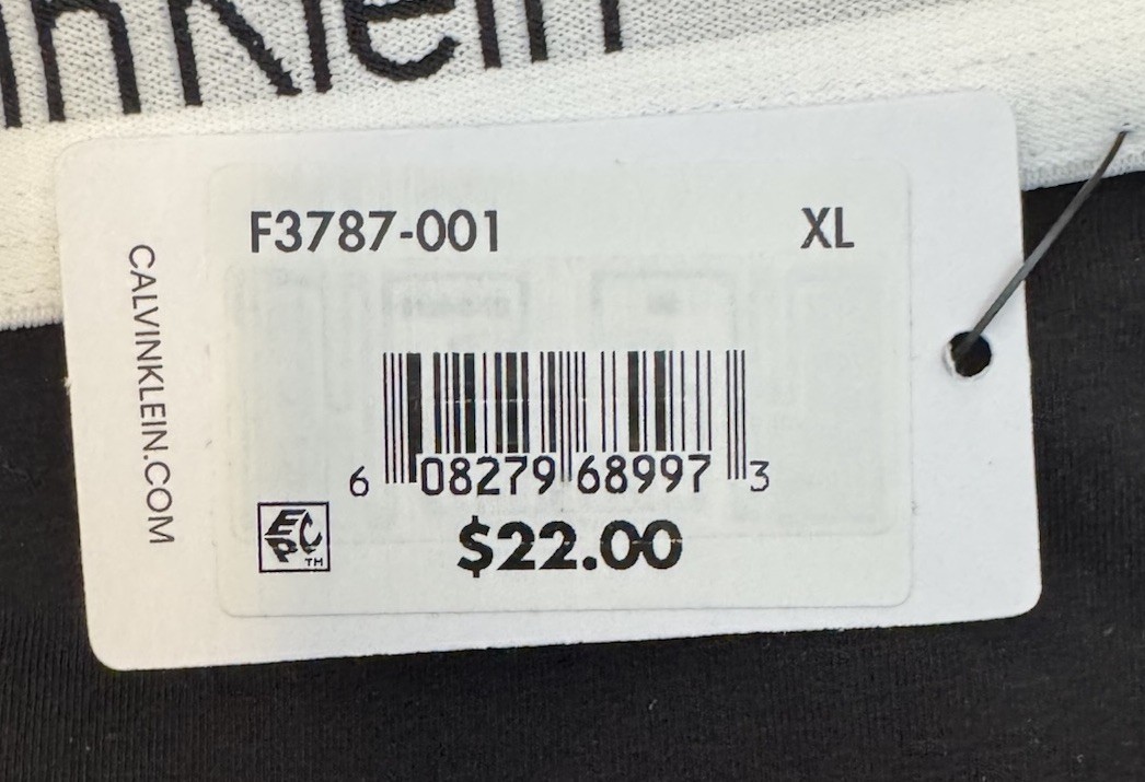 CALVIN KLEIN Womens Bikini F3787 Carousel Logo Modern Cotton Panty BLACK Size XL