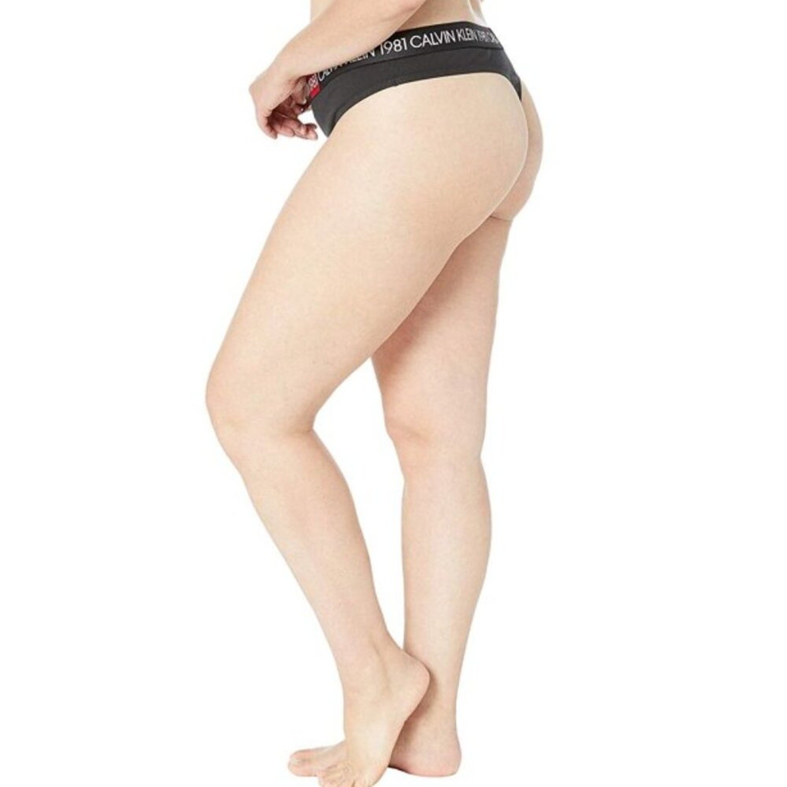 Calvin Klein Women’s Plus Size 1981 Bold Cotton Thong QF5653 Trippy Size 3X