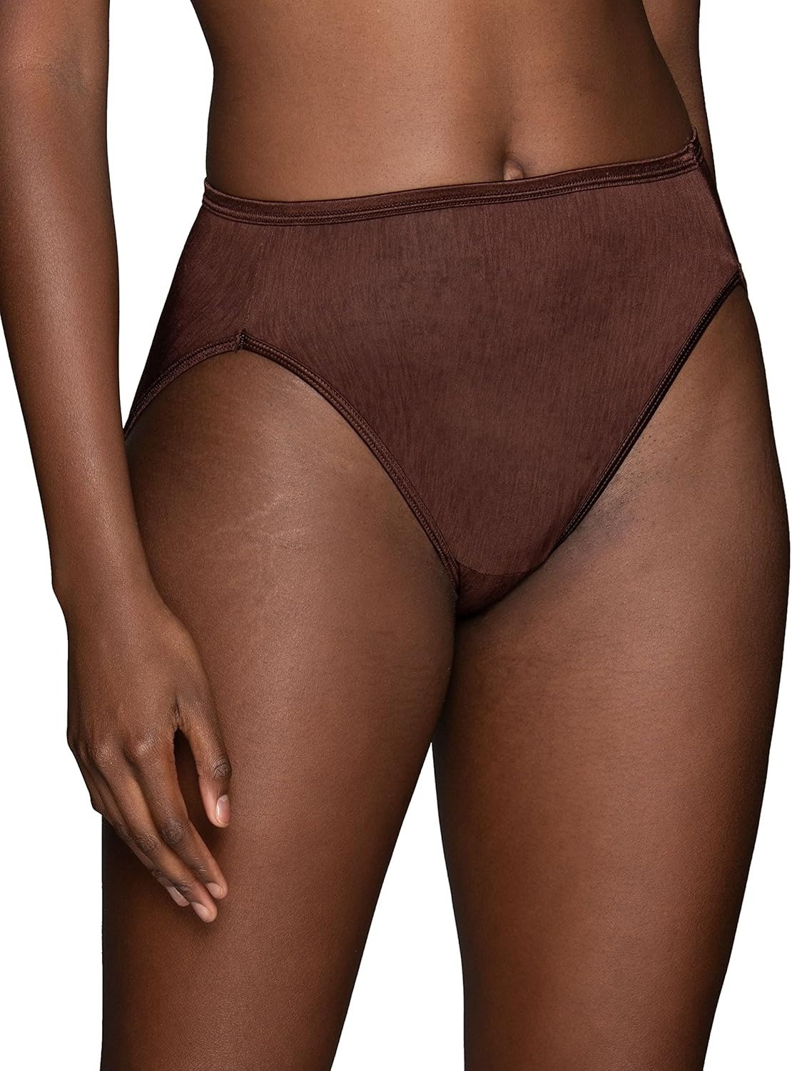2 Pack Vanity Fair Illumination Hi-Cut Brief Panty 13108 Cappuccino Brown NWT