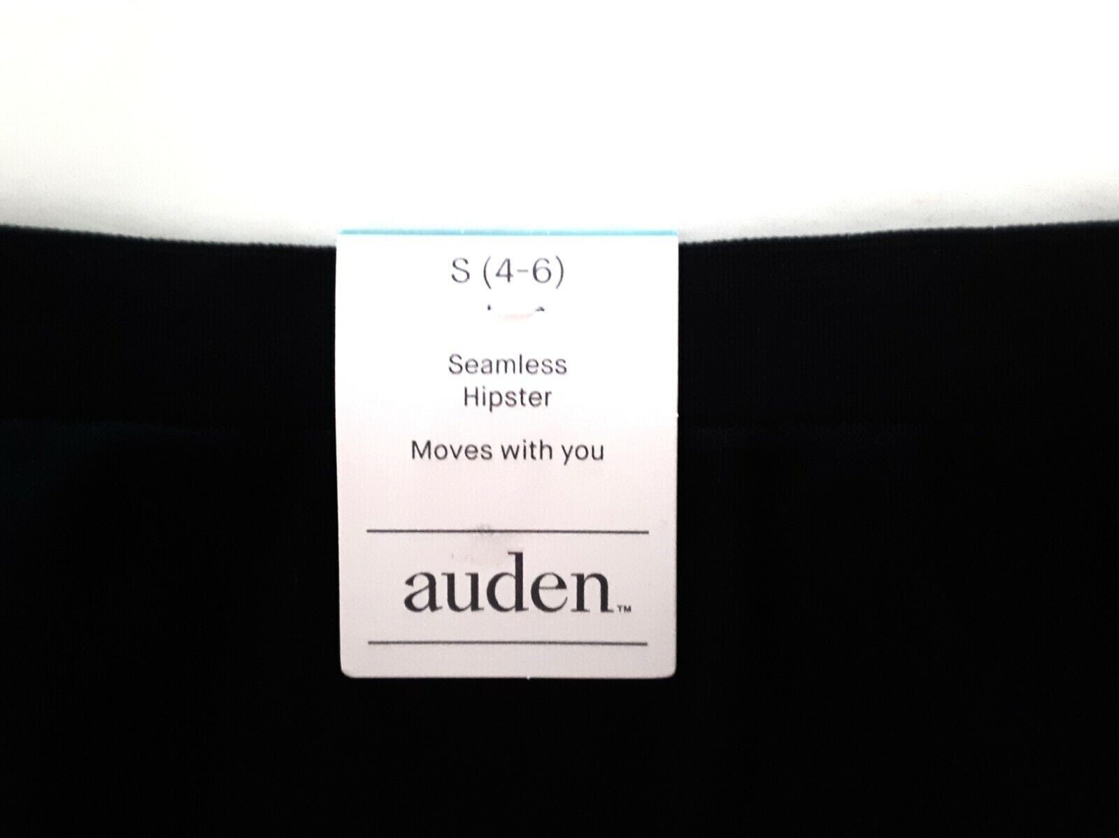 Auden Women’s Size S (4-6) Seamless Hipster Ebony Black Panties